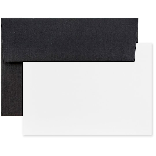 JAM Paper 3.62&#x22; x 5.12&#x22; Blank Greeting Cards Set with Envelopes, 25ct.